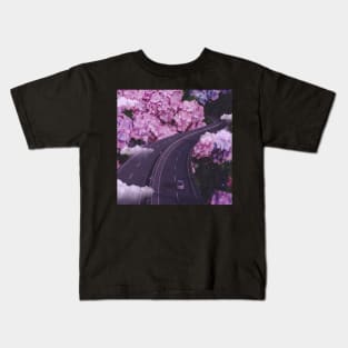 Pink Flower Road Kids T-Shirt